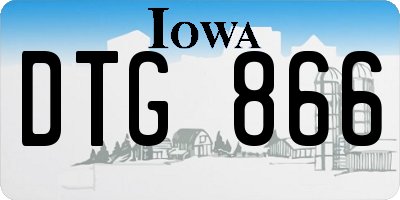 IA license plate DTG866