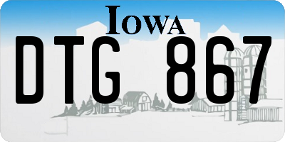 IA license plate DTG867
