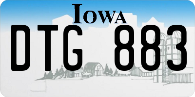 IA license plate DTG883