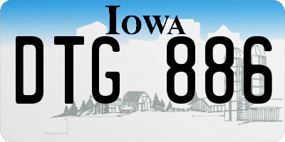 IA license plate DTG886