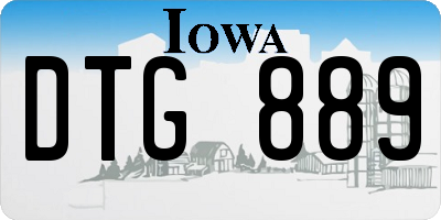 IA license plate DTG889