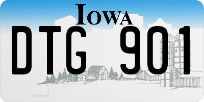 IA license plate DTG901
