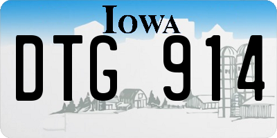 IA license plate DTG914