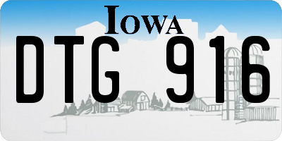 IA license plate DTG916