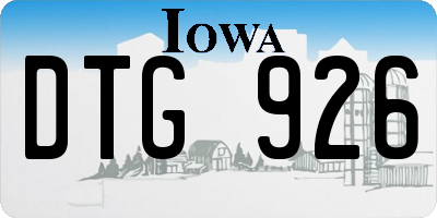 IA license plate DTG926