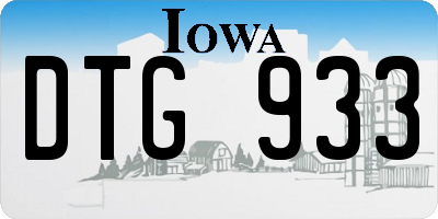 IA license plate DTG933