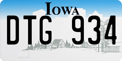 IA license plate DTG934