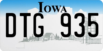 IA license plate DTG935