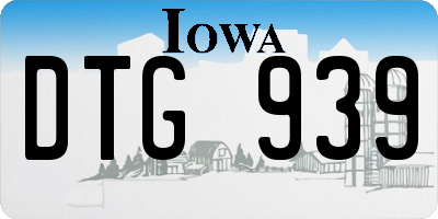 IA license plate DTG939