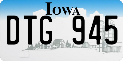 IA license plate DTG945