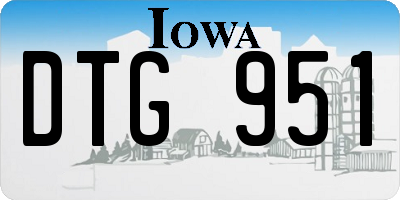 IA license plate DTG951