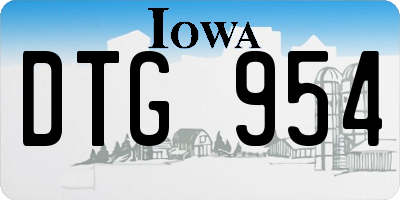 IA license plate DTG954