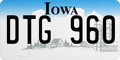 IA license plate DTG960