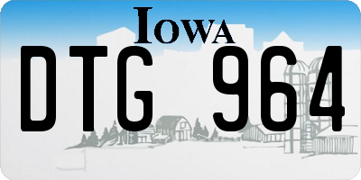 IA license plate DTG964