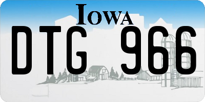 IA license plate DTG966