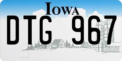 IA license plate DTG967