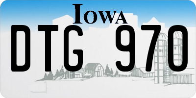 IA license plate DTG970