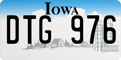 IA license plate DTG976