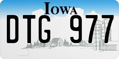 IA license plate DTG977