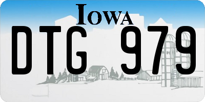 IA license plate DTG979