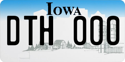 IA license plate DTH000