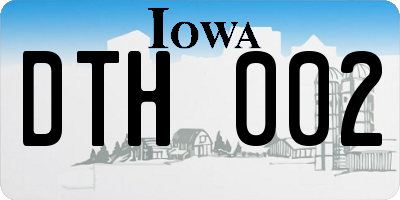 IA license plate DTH002