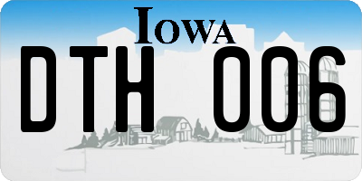 IA license plate DTH006