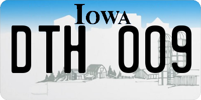 IA license plate DTH009