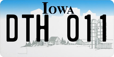 IA license plate DTH011