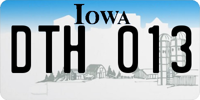 IA license plate DTH013