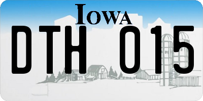 IA license plate DTH015