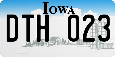 IA license plate DTH023