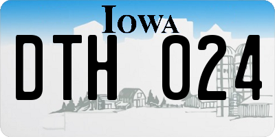 IA license plate DTH024