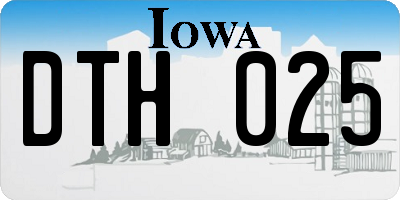 IA license plate DTH025