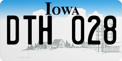 IA license plate DTH028