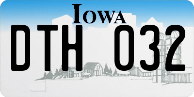 IA license plate DTH032