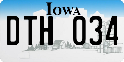 IA license plate DTH034