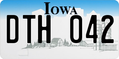 IA license plate DTH042