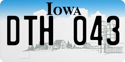 IA license plate DTH043