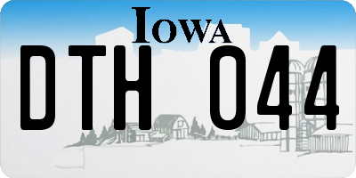 IA license plate DTH044