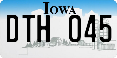 IA license plate DTH045