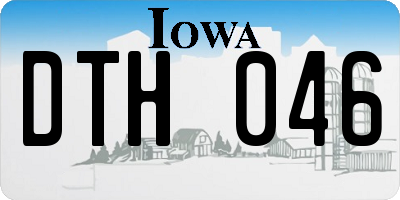 IA license plate DTH046