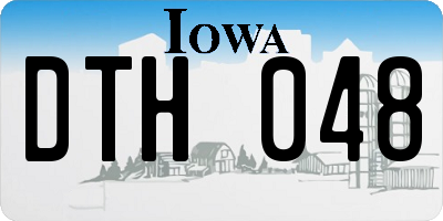 IA license plate DTH048