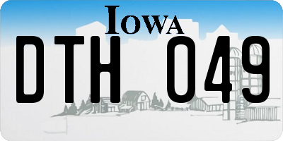 IA license plate DTH049