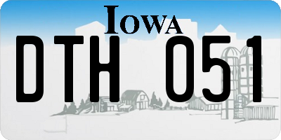 IA license plate DTH051