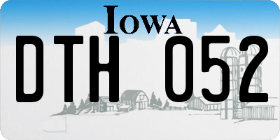 IA license plate DTH052