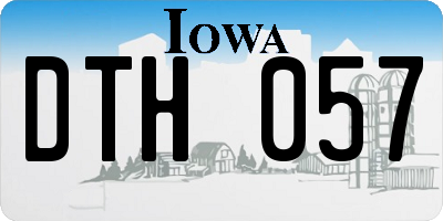 IA license plate DTH057