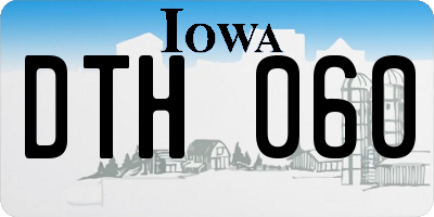 IA license plate DTH060