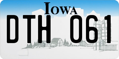 IA license plate DTH061