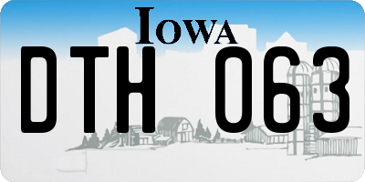 IA license plate DTH063